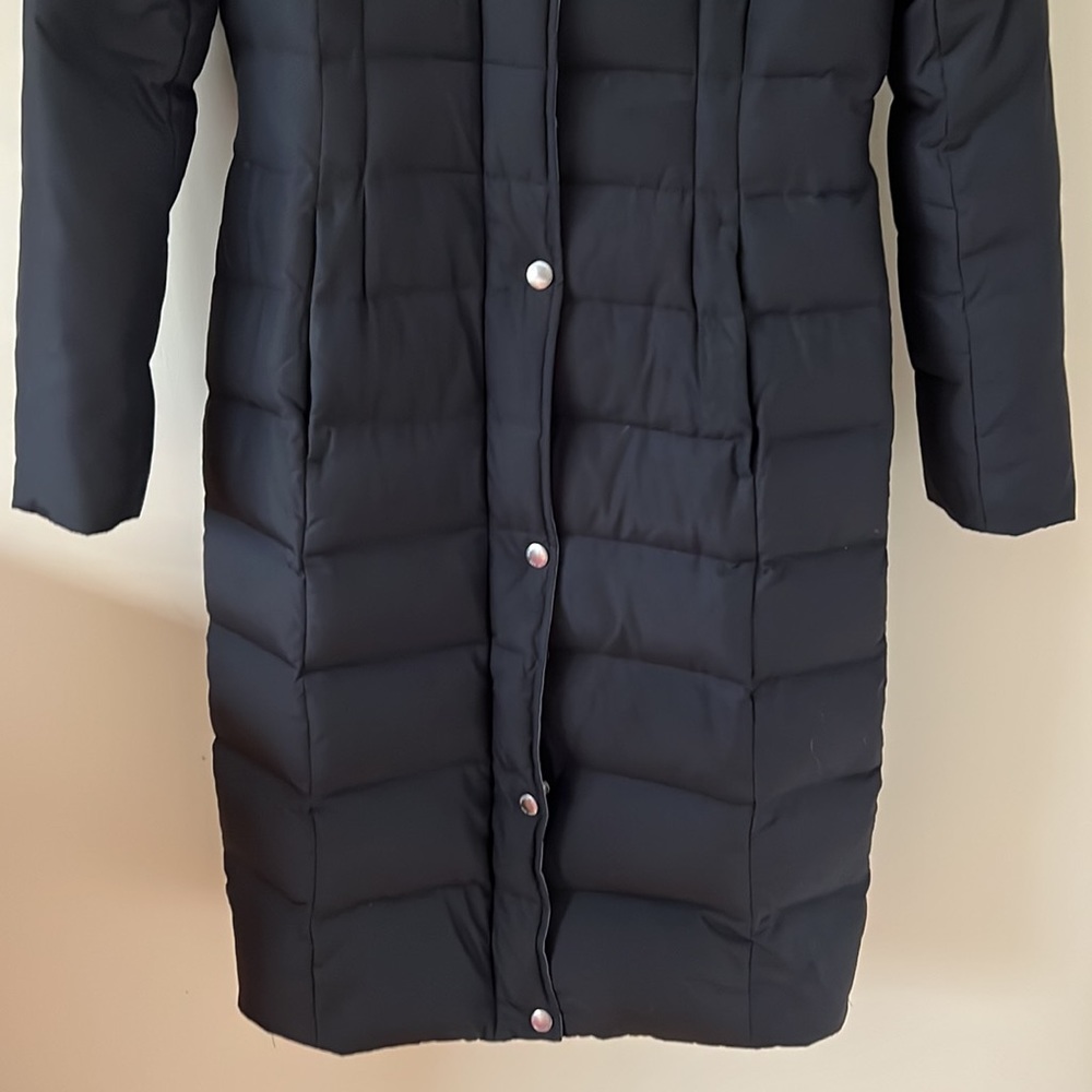Lands’End Black Down Maxi Coat Sz XS - Picture 4 of 14